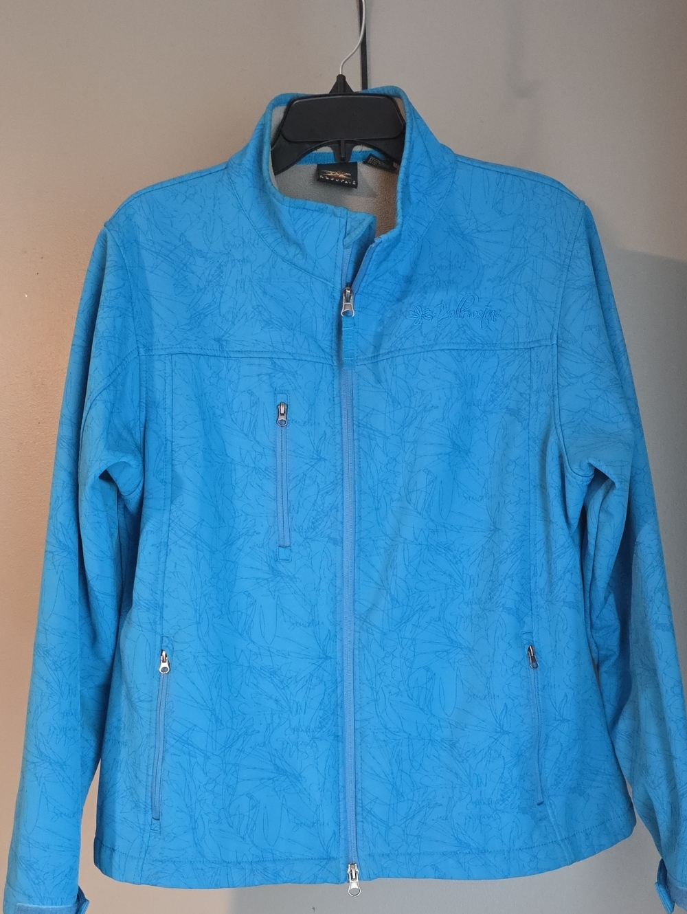 Blue Full-Zip Utility Jacket for Women Size L